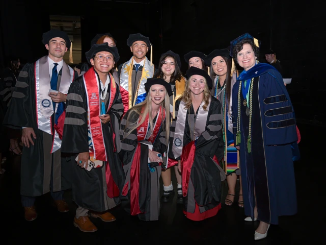 Provost Prelock with Vet Med Graduates