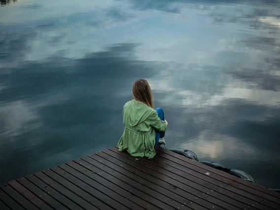 Someone sitting alone